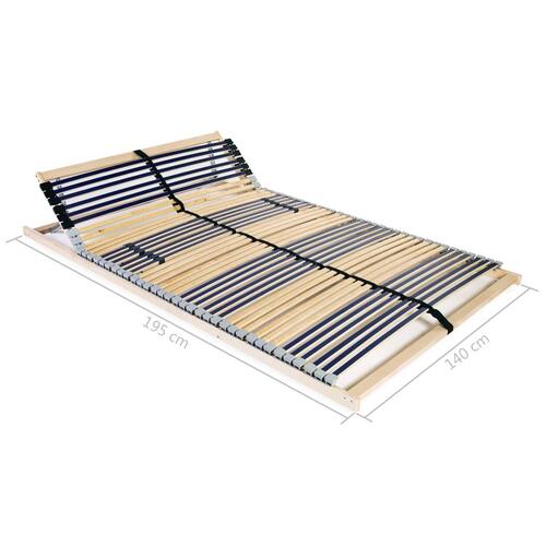 Lamelbund til seng med 42 lameller 7 zoner 140 x 200 cm