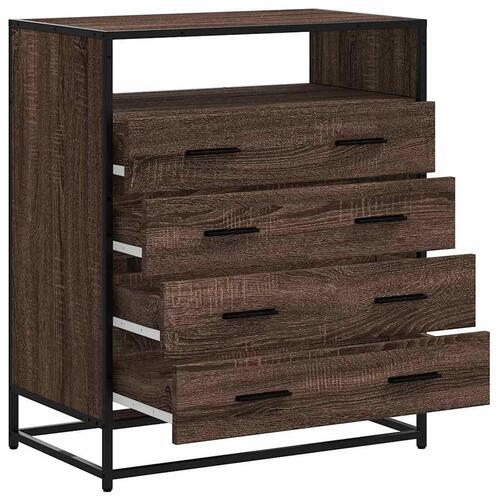 Kommode 70x41x70 cm konstrueret træ brun egetræsfarve