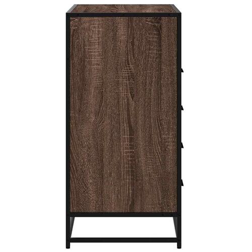 Kommode 70x41x70 cm konstrueret træ brun egetræsfarve