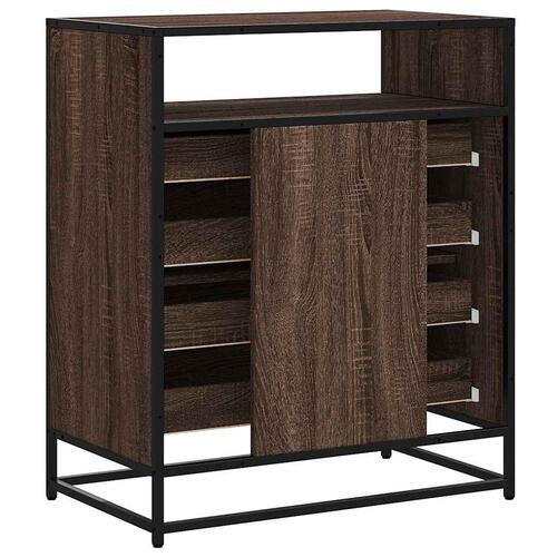 Kommode 70x41x70 cm konstrueret træ brun egetræsfarve