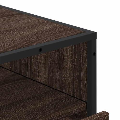 Kommode 70x41x70 cm konstrueret træ brun egetræsfarve