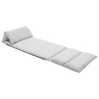 Foldbar gulvstol mikrofiber lysegrå