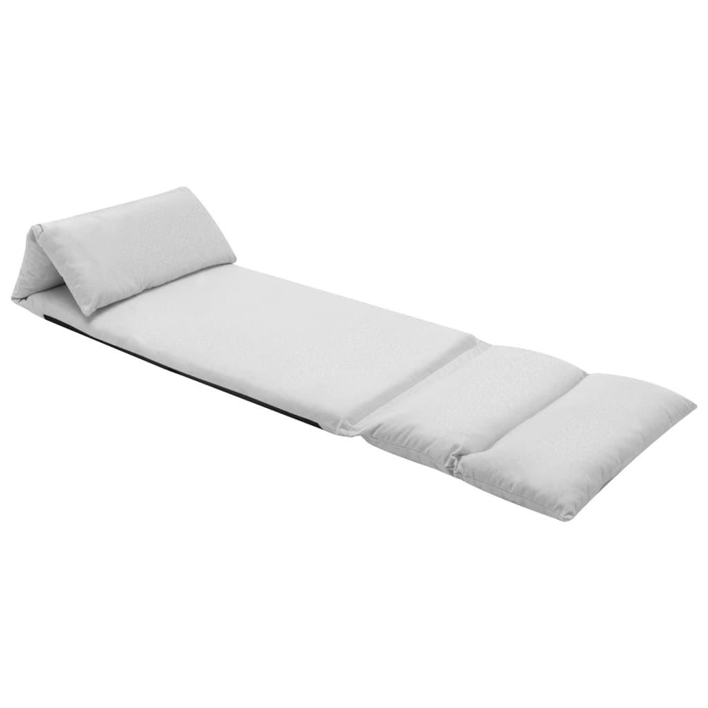 Foldbar gulvstol mikrofiber lysegrå
