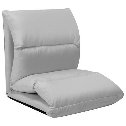Foldbar gulvstol mikrofiber lysegrå