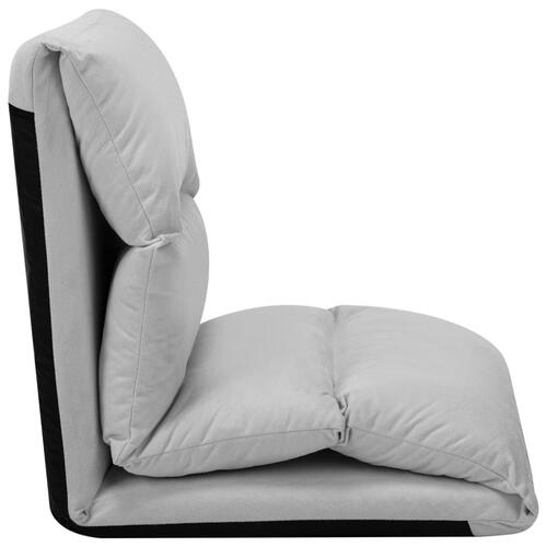 Foldbar gulvstol mikrofiber lysegrå