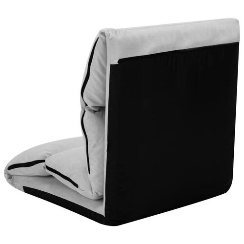 Foldbar gulvstol mikrofiber lysegrå