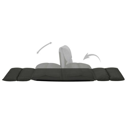 Foldbar gulvstol mikrofiber sort