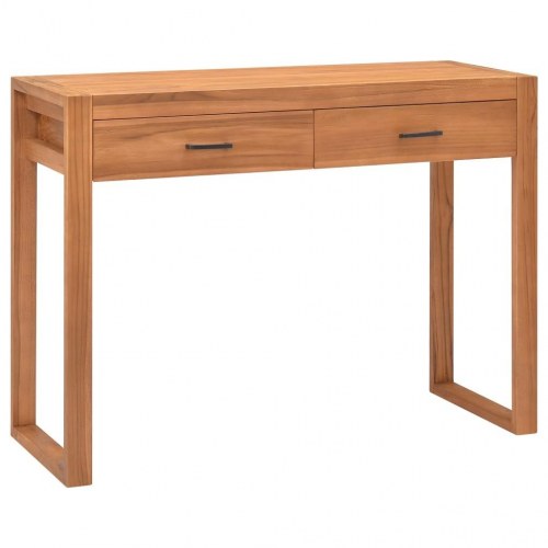 Skrivebord med 2 skuffer 100x40x75 cm teaktræ