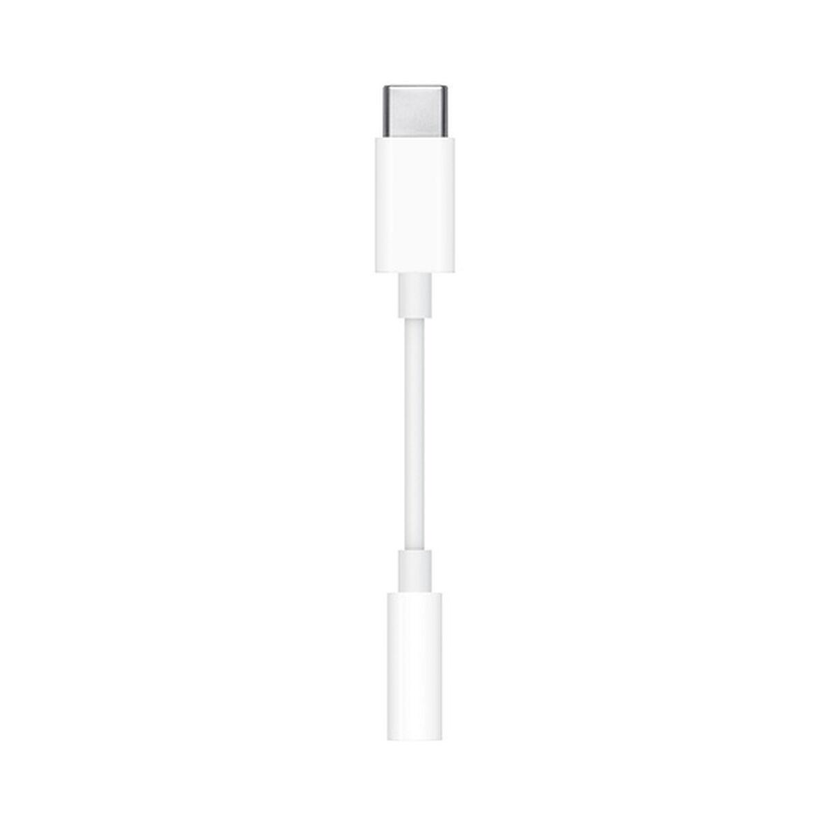 USB C til Jack 3.5 mm-adapter Apple MU7E2ZM/A Hvid