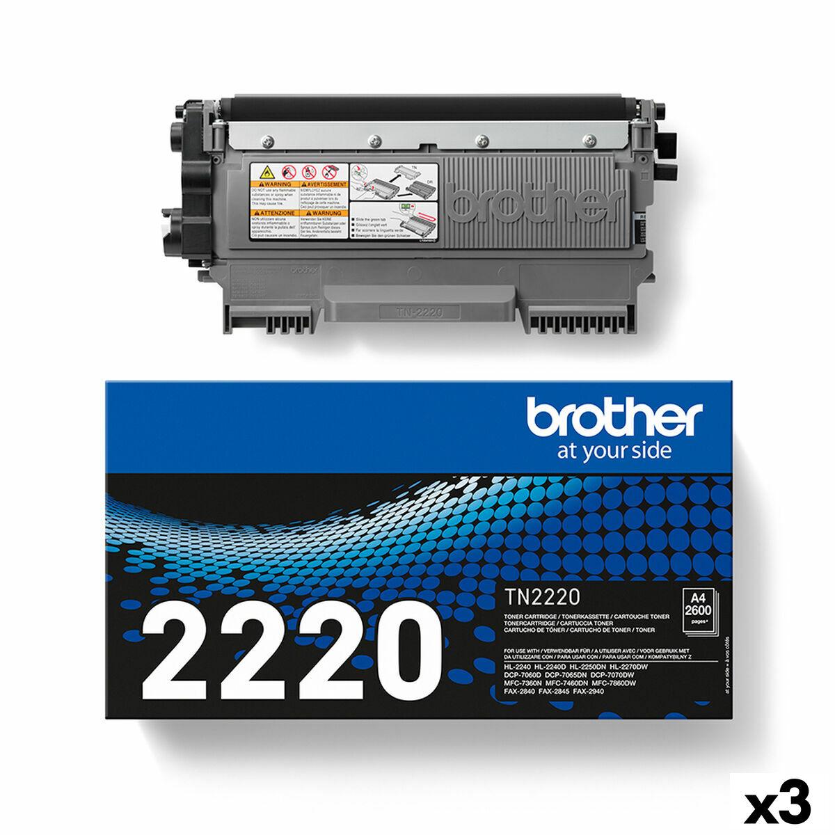 Original toner Brother HL2240D/2250DN/2270DW Sort (3 enheder)