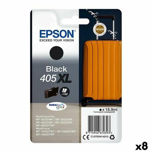 Original blækpatron Epson WF-3820DWF, 3825DWF, 4820DWF, 4825DWF, 4830DWF, WF-7830DTWF, 7835DTWF, 7840DTWF Sort (8 enheder)