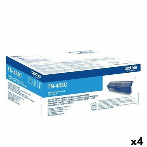 Original toner Brother HLL8260CDW HLL8360CDW HLL9310CDW TN423C Cyan (4 enheder)