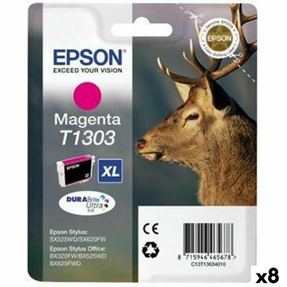 Epson original blækpatron T1303 Magenta - pakke med 8