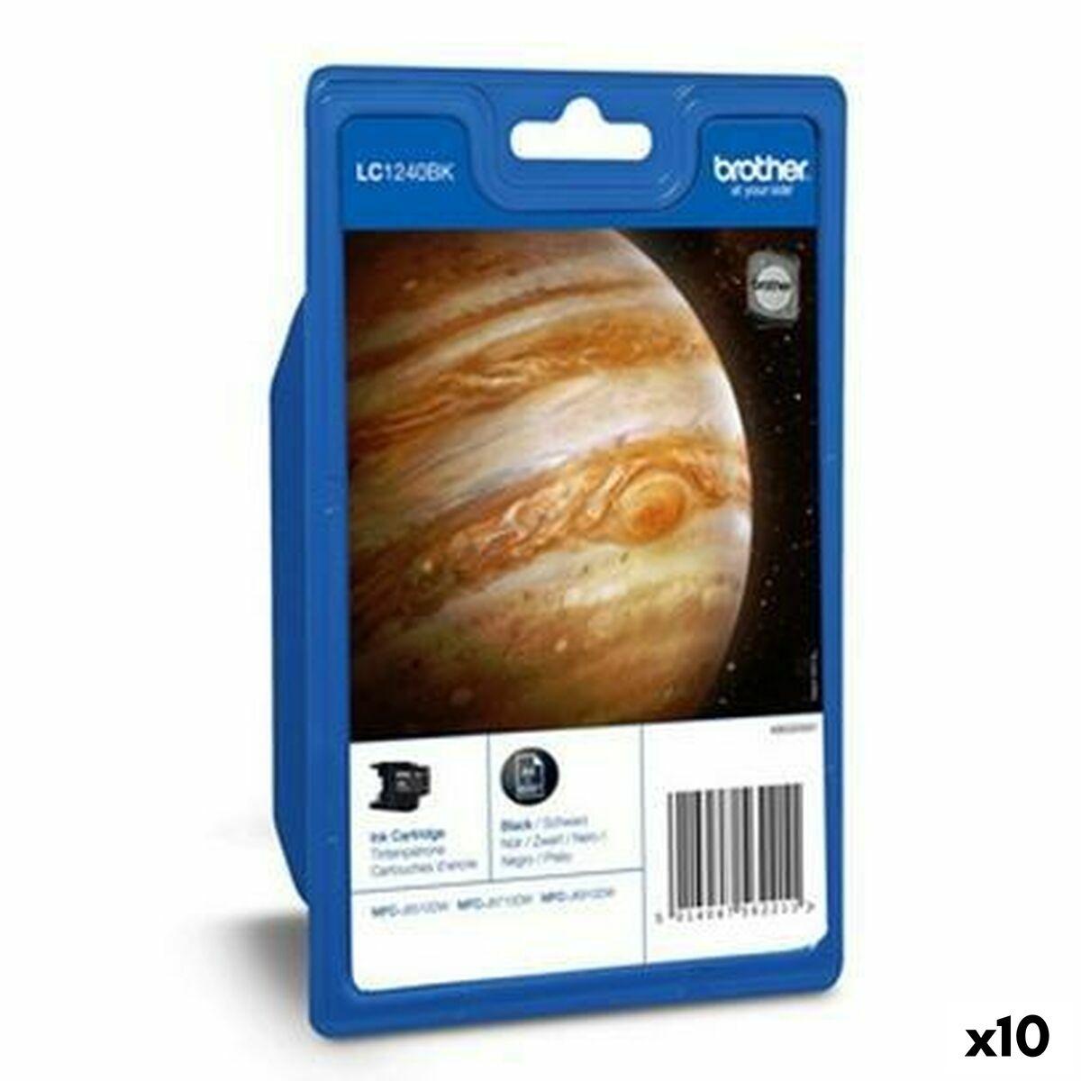 Brother original blækpatron LC1240BK - Sort, 10-pak (MFC-J6510DW/J6710DW/J6910DW/J430W)