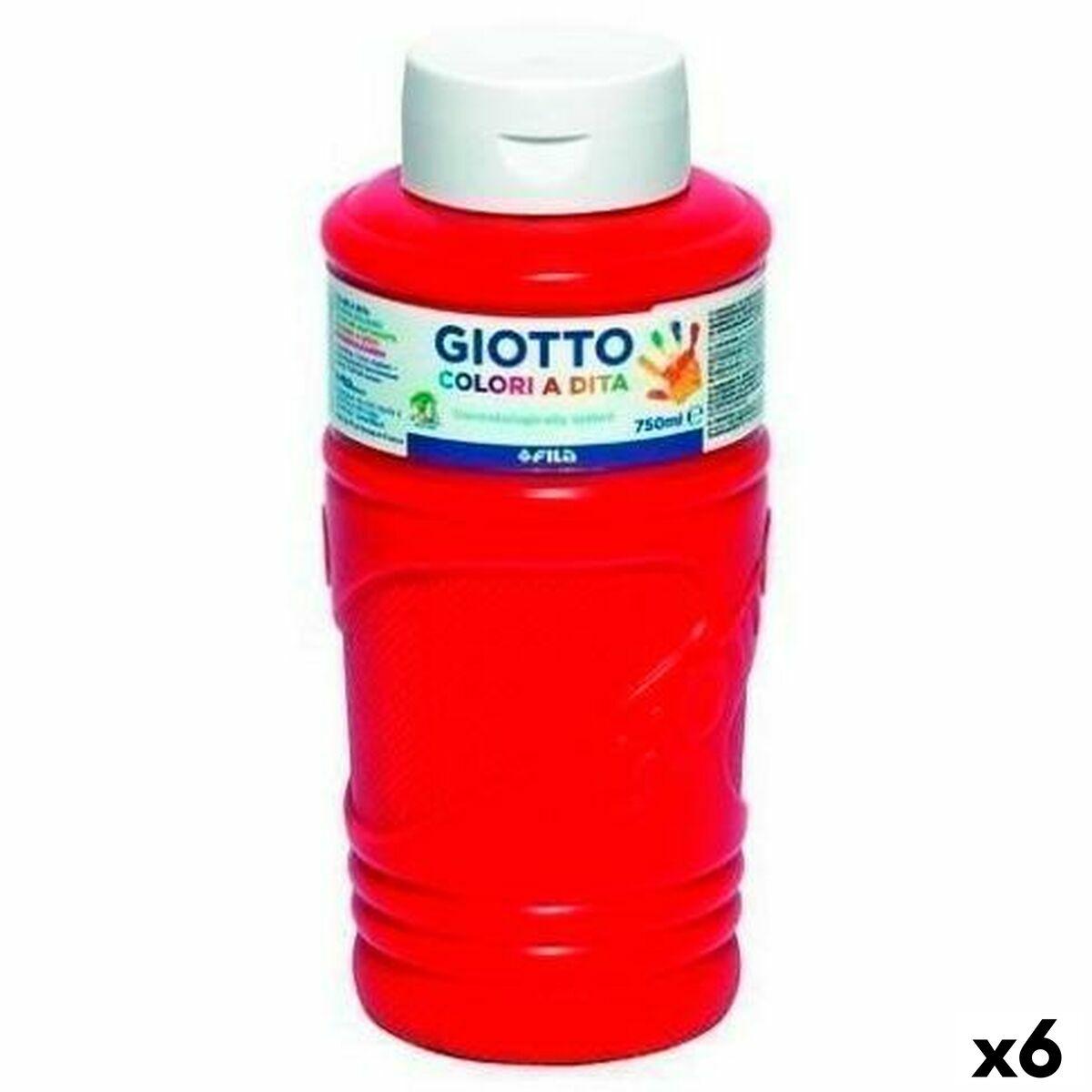 Giotto fingermaling - rød 750 ml (pakke med 6)