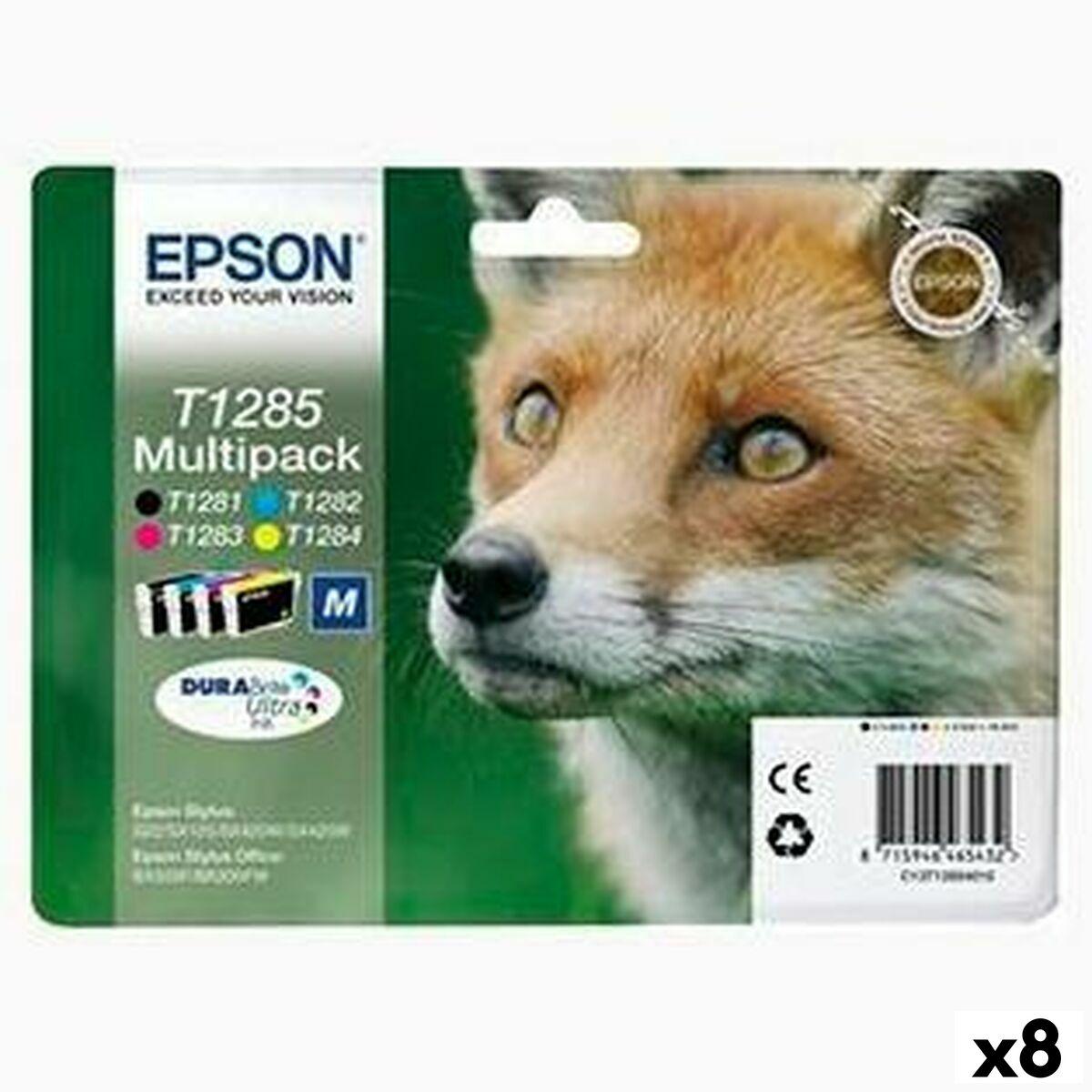 Epson T1285 multipack blækpatron - Sort/Cyan/Magenta/Gul (8 stk) til Stylus/SX/BX-serier
