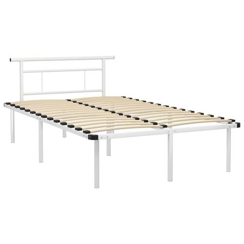Sengestel 120x200 cm metal hvid