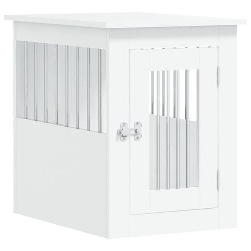 Hundebur 45x62x59 cm konstrueret træ hvid (OUTLET A)