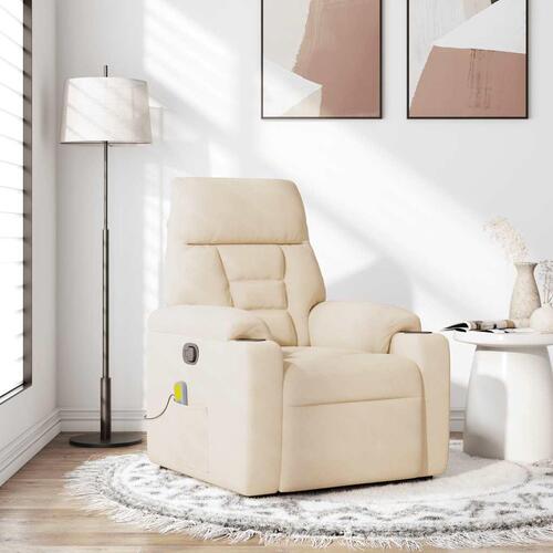 Massagestol mikrofiberstof beige
