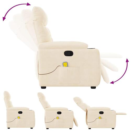 Massagestol mikrofiberstof beige