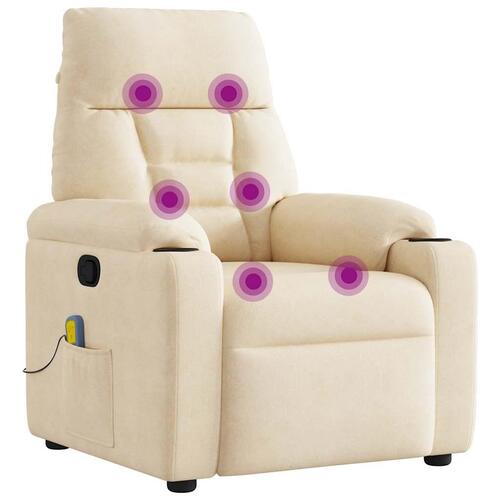 Massagestol mikrofiberstof beige