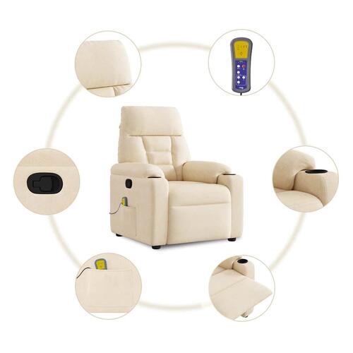 Massagestol mikrofiberstof beige