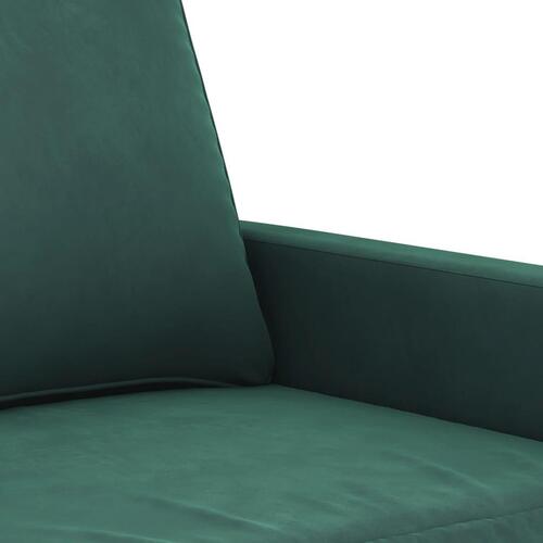 Sofasæt 4 dele med puder velour mørkegrøn