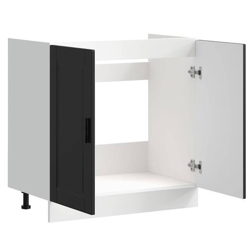 Underskab til vask Porto 80x46x81,5 cm konstrueret træ sort