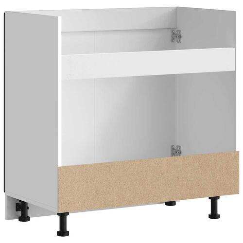 Underskab til vask Porto 80x46x81,5 cm konstrueret træ sort