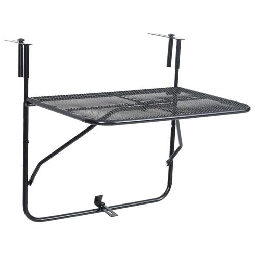 Altanbord 60x40 cm stål sort