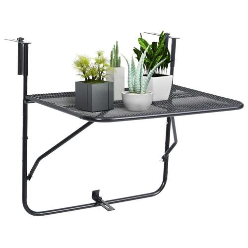 Altanbord 60x40 cm stål sort