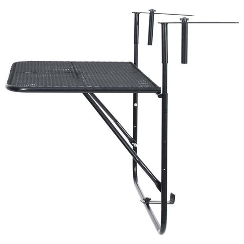 Altanbord 60x40 cm stål sort