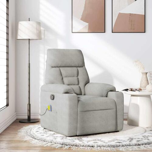 Massagestol mikrofiberstof lysegrå
