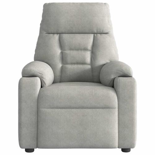 Massagestol mikrofiberstof lysegrå