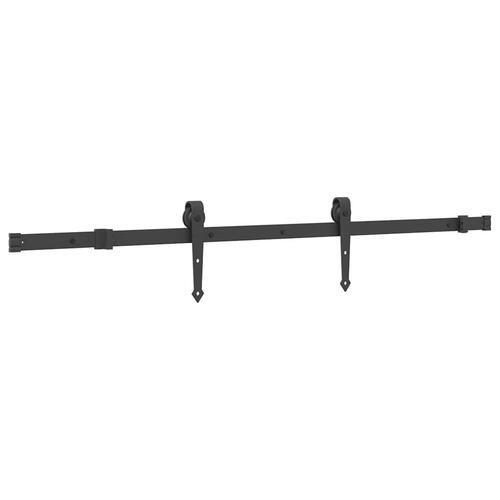 Skydedør med monteringssæt 80x210 cm massivt fyrretræ