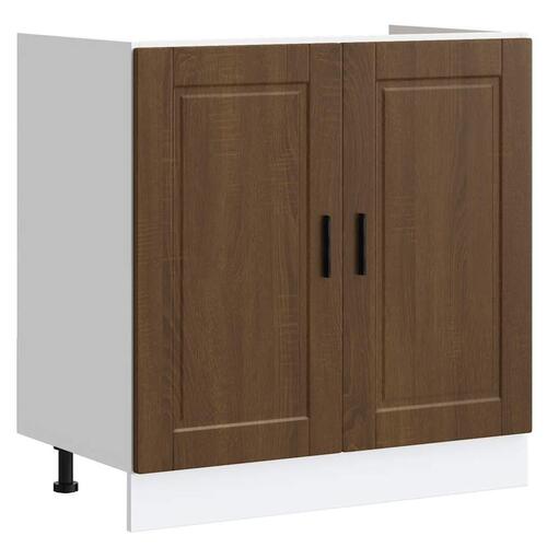 Underskab til vask Porto 80x46x81,5 cm konstrueret træ brun eg