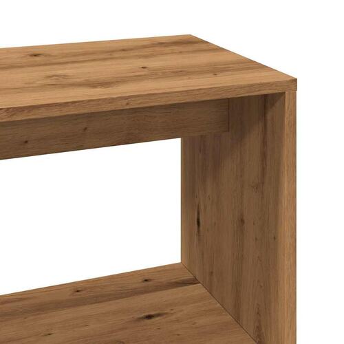 Hjørneskrivebord 200,5x50x76 cm konstrueret træ artisan egetræ