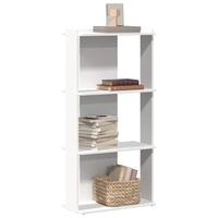 Bogreol med 3 hylder 60x30x120 cm konstrueret træ hvid