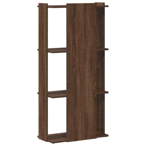 Bogreol 3 hylder 60x30x120 cm konstrueret træ brunt eg