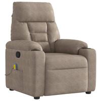 Massagestol mikrofiberstof gråbrun