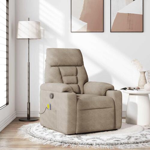 Massagestol mikrofiberstof gråbrun
