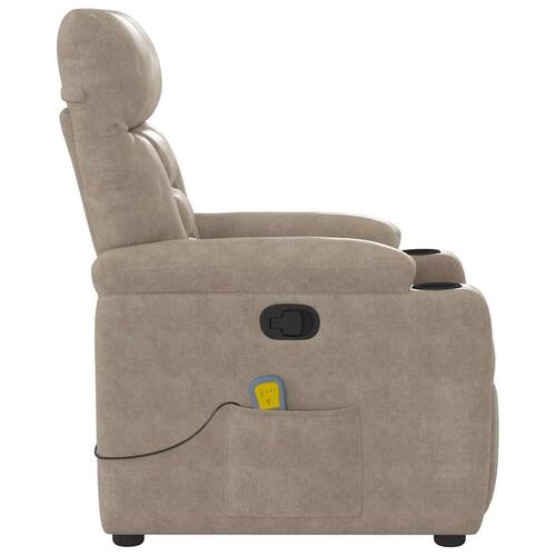Massagestol mikrofiberstof gråbrun