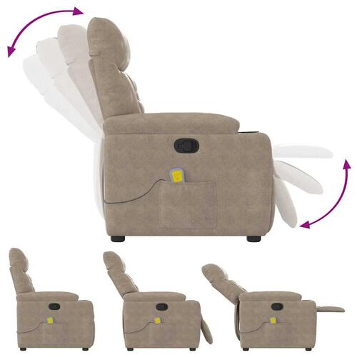 Massagestol mikrofiberstof gråbrun