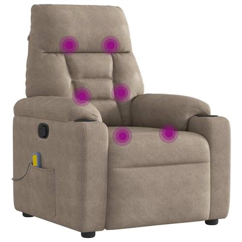 Massagestol mikrofiberstof gråbrun