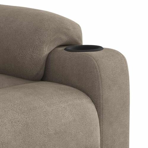 Massagestol mikrofiberstof gråbrun