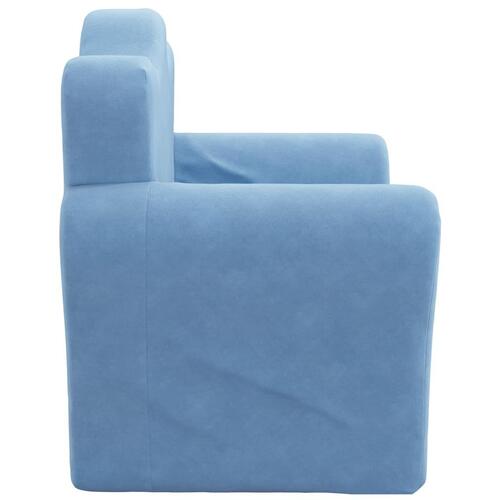 Sovesofa til børn blødt plys blå
