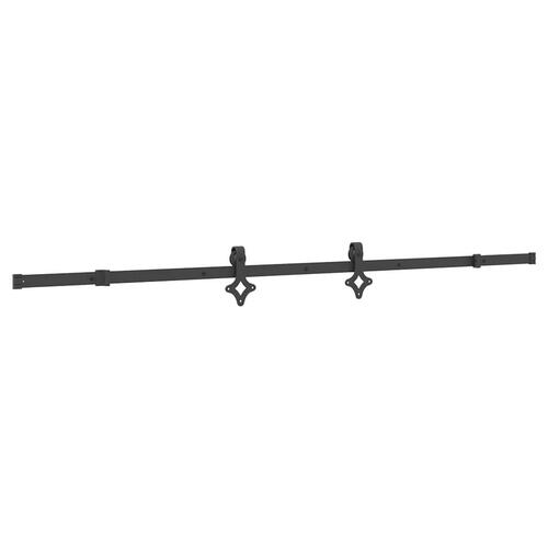 Skydedør med monteringssæt 80x210 cm massivt fyrretræ