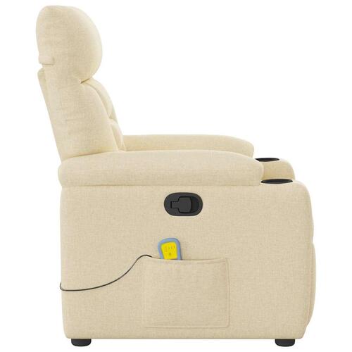 Massagestol stof cremefarvet