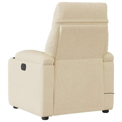 Massagestol stof cremefarvet