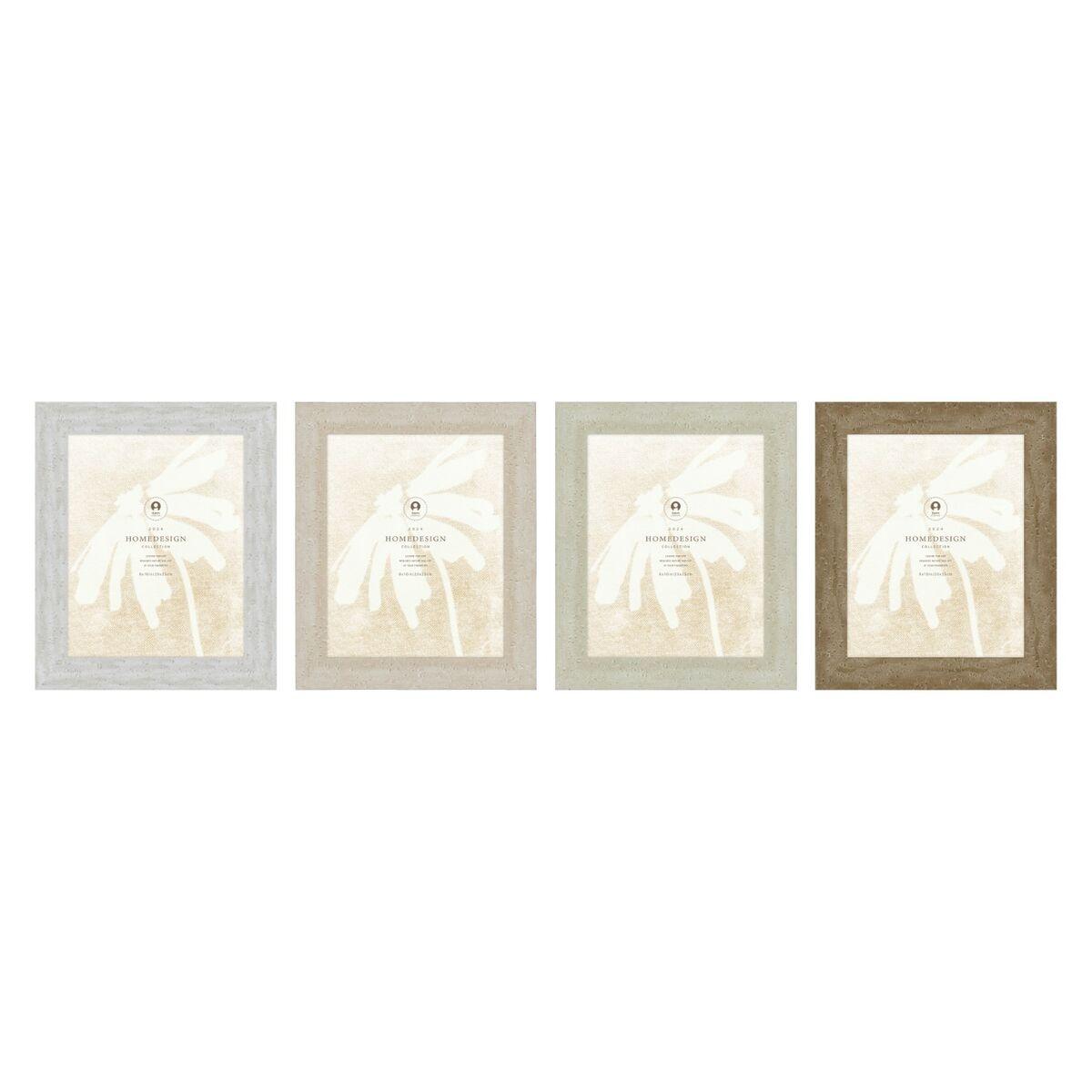 Fotoramme Home ESPRIT Hvid Beige Krystal polystyren Marmor Skandinavisk 26 x 2 x 31 cm (4 enheder)